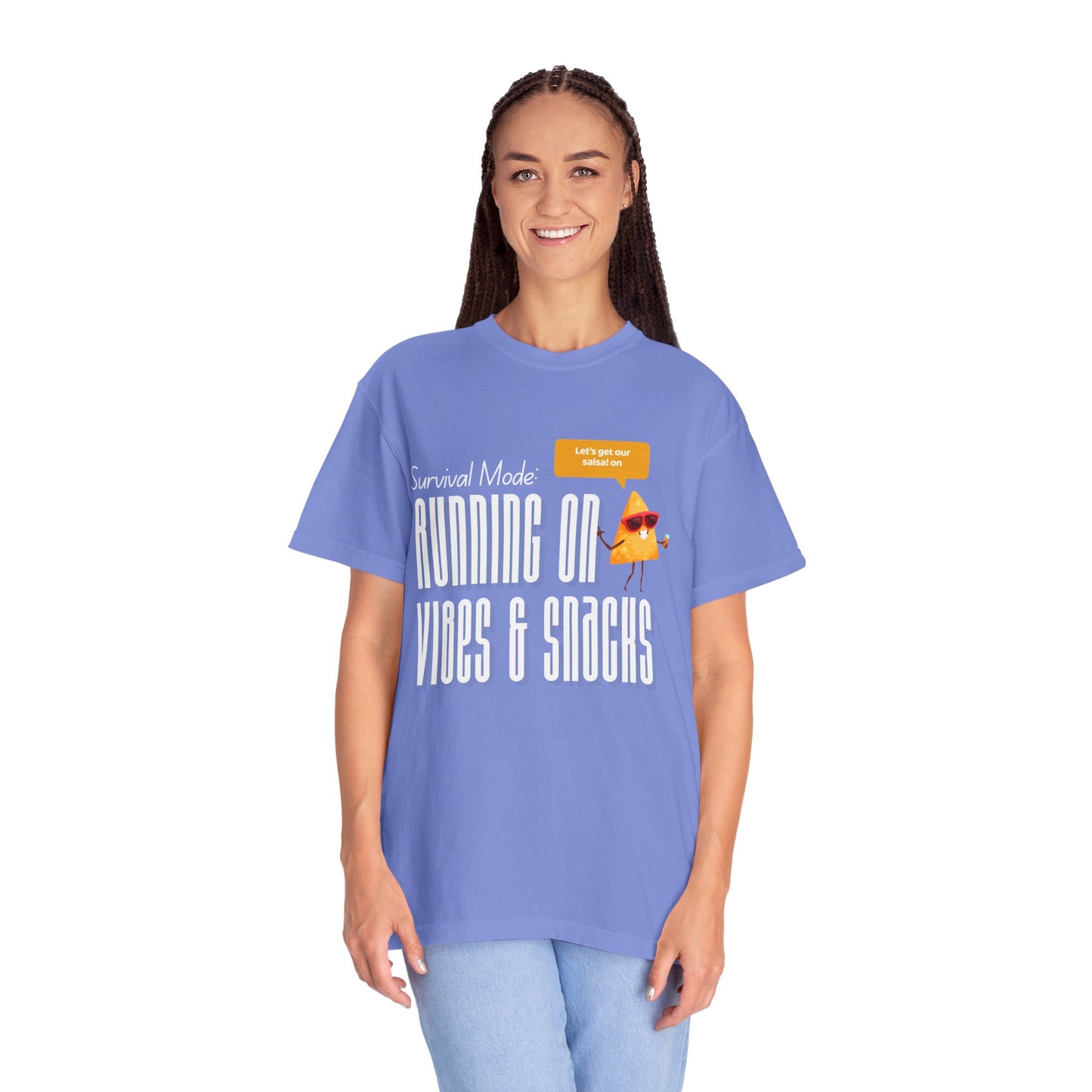 Survival Mode: Running on Vibes & Snacks Unisex T-Shirt