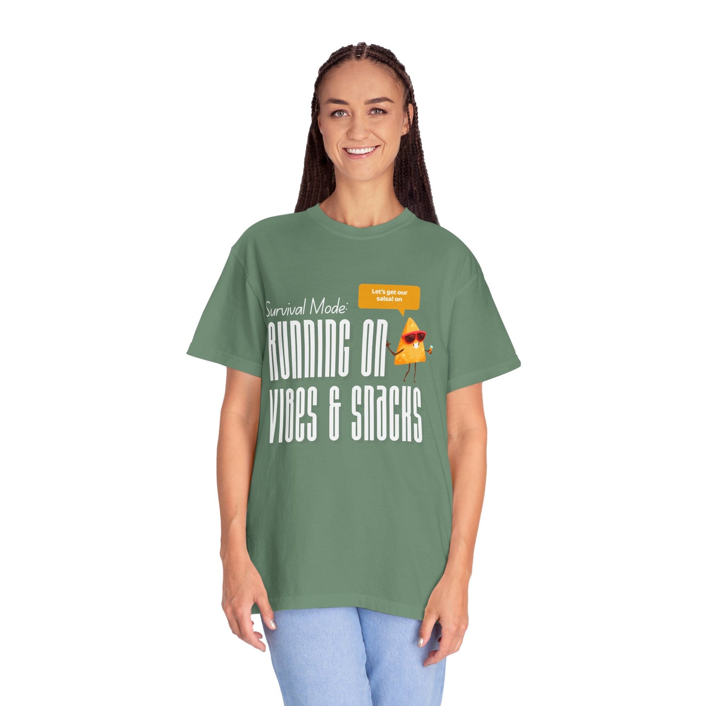 Survival Mode: Running on Vibes & Snacks Unisex T-Shirt