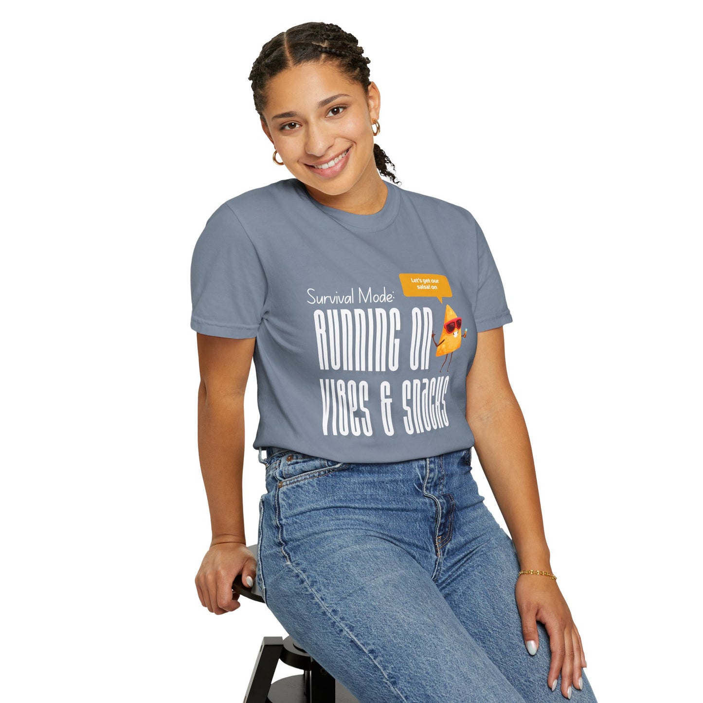 Survival Mode: Running on Vibes & Snacks Unisex T-Shirt