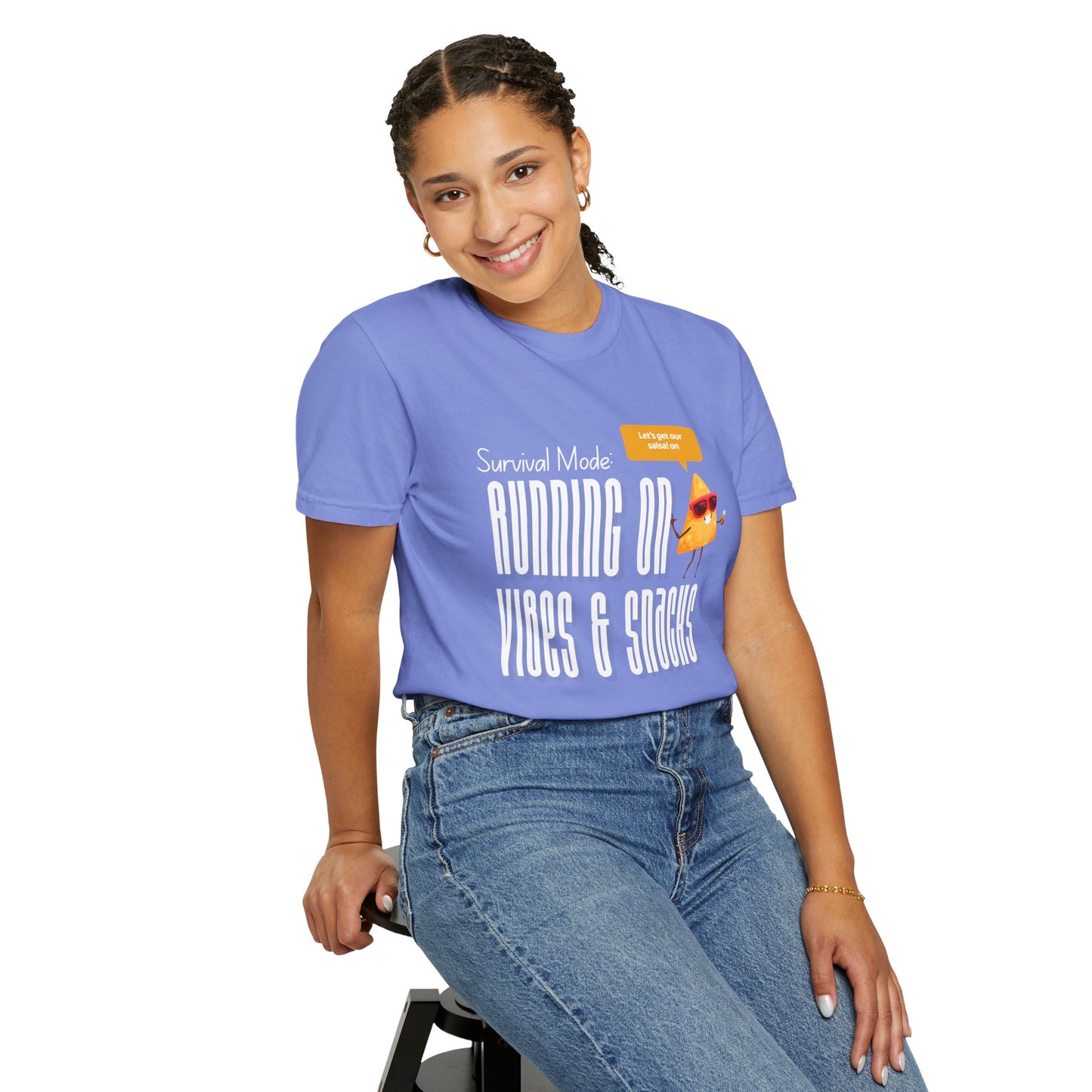 Survival Mode: Running on Vibes & Snacks Unisex T-Shirt