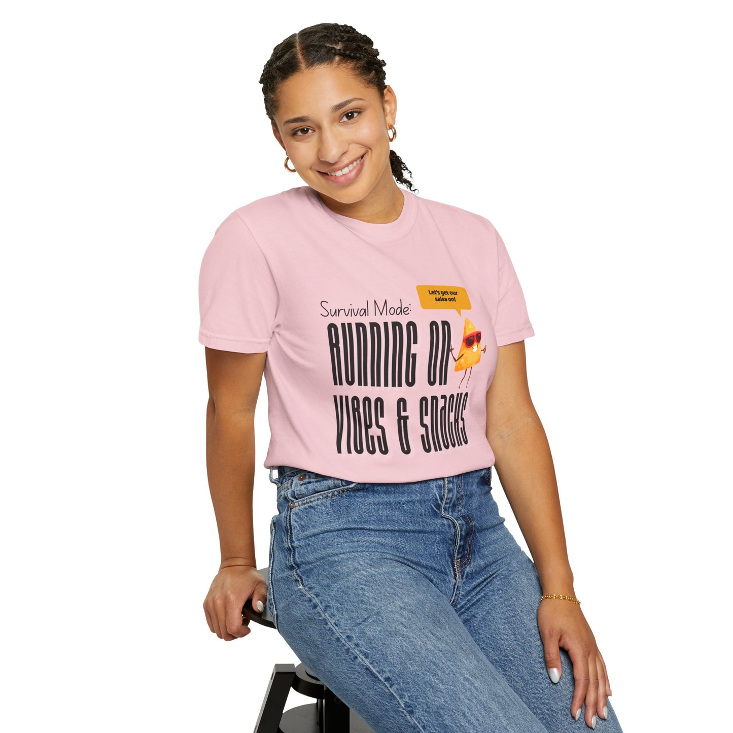Survival Mode: Running on Vibes & Snacks Unisex T-Shirt