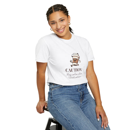 Caution May Contain Caffeine Fueled Confidence Unisex T-shirt