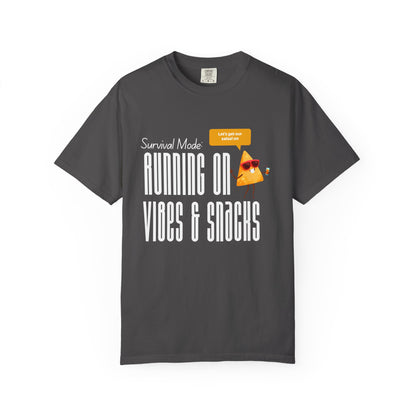 Survival Mode: Running on Vibes & Snacks Unisex T-Shirt
