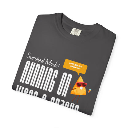 Survival Mode: Running on Vibes & Snacks Unisex T-Shirt